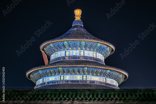 Imperial Splendor: Temple of Heaven Framed at Night