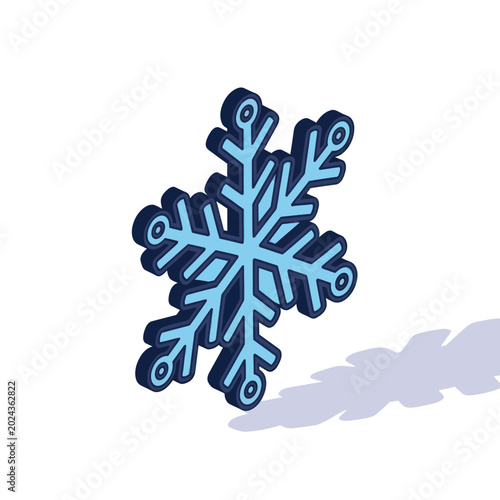 Принти на полотні Snowflake Ice Crystal Winter Weather Symbol.