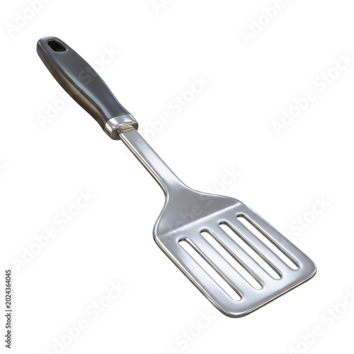 Metal Kitchen Spatula PNG Isolated on Transparent Background