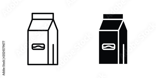 Coffee paper bag icon