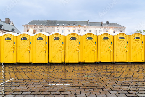outside toilet along the street