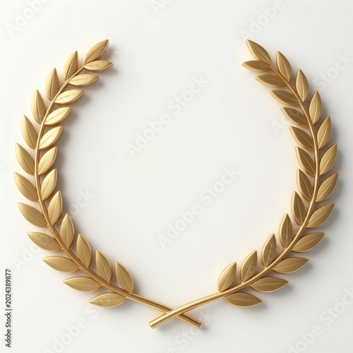 Golden Laurel Wreath Symbol of Victory and Achievement