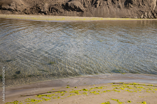 the section of a river where it flows into the sea