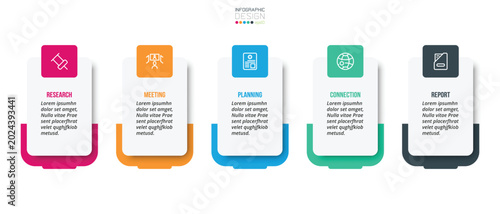 Business concept infographic template with option.
