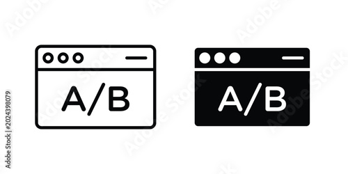 Photos A B testing icon