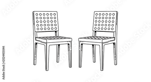 Two vintage wooden stools with woven seats and turned legs, side by side