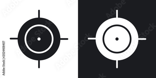 Foto Mission icons in solid black and white collection