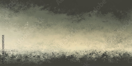 Tableau sur toile Eerie fog rolls across a desolate landscape, obscuring visibility and creating a mysterious, somber atmosphere