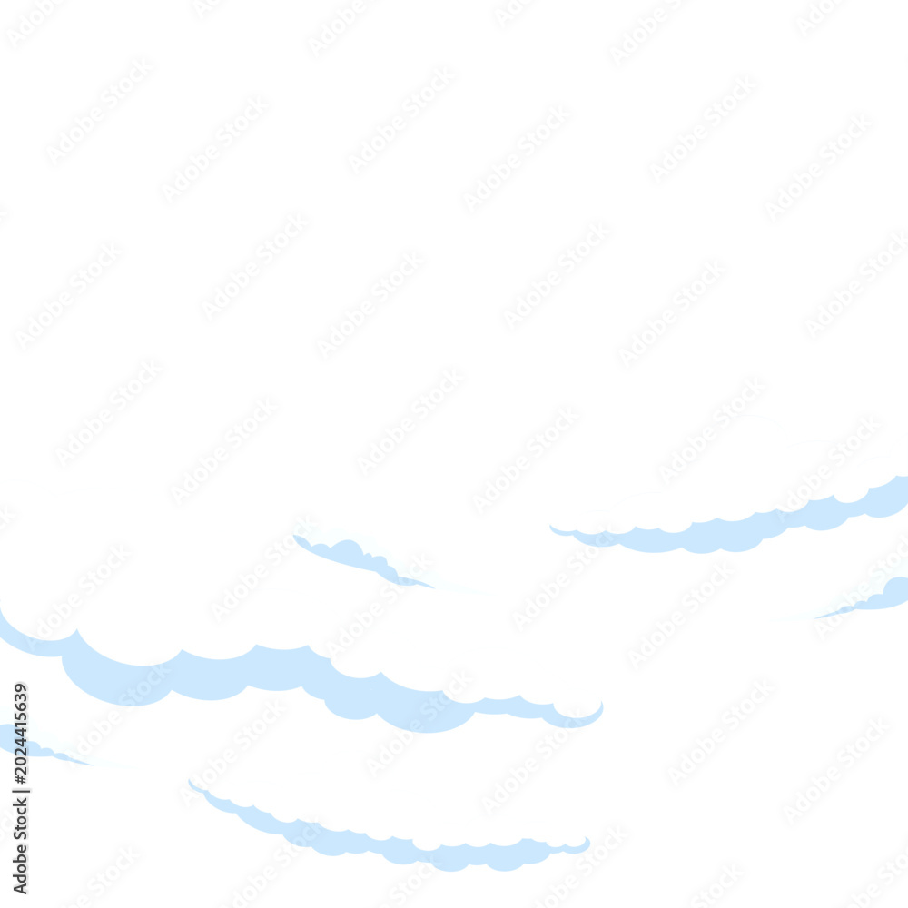 Obraz premium Curved Clouds Vector