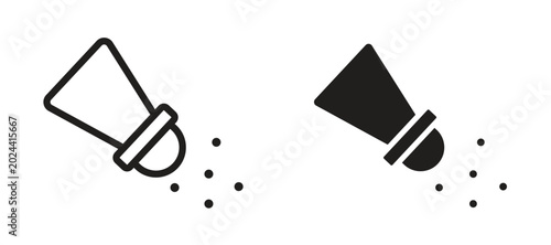 Obraz na płótnie Pepper shaker icon symbol, black style vector icons pack