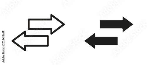 Photos Transfer arrows icon symbol, black style vector icons pack