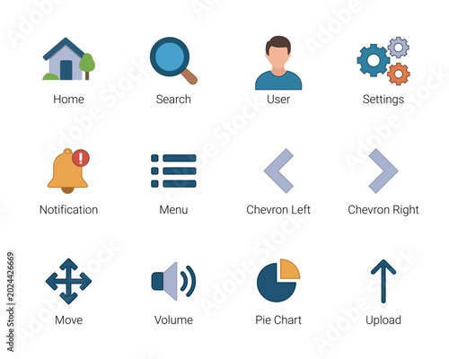 Core and navigation home icon for modern website interface homepage menu button