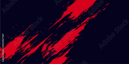 Billede på lærred Abstract grunge background featuring dramatic red ink splashes that resemble a b