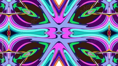 Colorful Abstract Geometric Pattern with Symmetrical Design