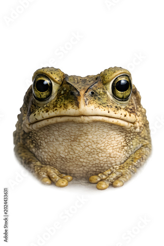 Realistic Toad Portrait Isolated on White Background