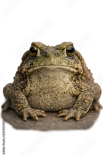 Realistic Toad Portrait Isolated on White Background