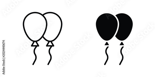 Fotografía Balloons icon vector illustration on white