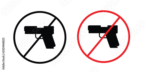 Cuadro en lienzo Gun Not Allowed Sign