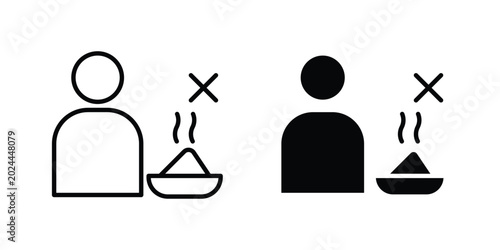 Fotografie Lack of appetite icon