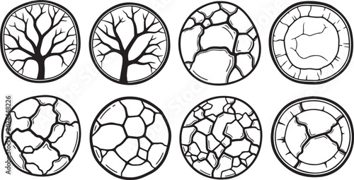 Photos Brain diagram outline black and white vector illustration Vector