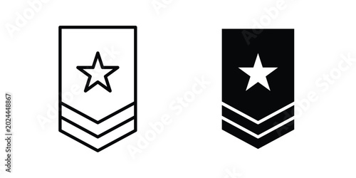 Obraz na plátně Military rank badge icon