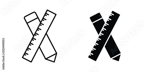 Fotografija Pencil and ruler icon