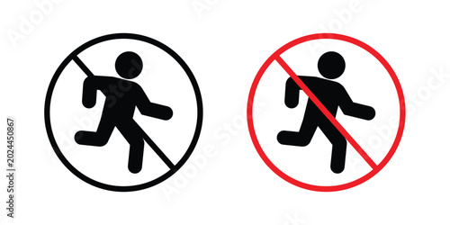Foto no running sign