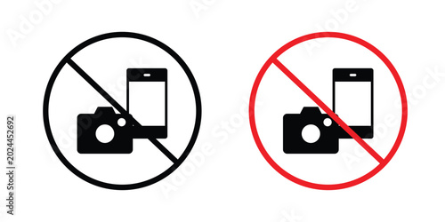 Photo and phone forbidden sign