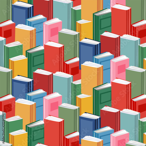 Schilderij op canvas Multicolored books on a transparent background