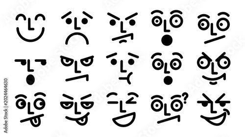Konstfotografi Collection of various emoticon faces.