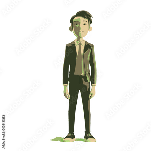 bussines man office life illustration