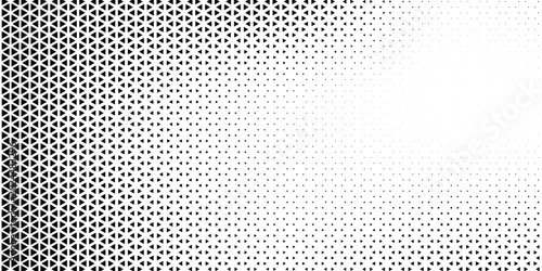 Seamless halftone triangle pattern. Random vector noise texture