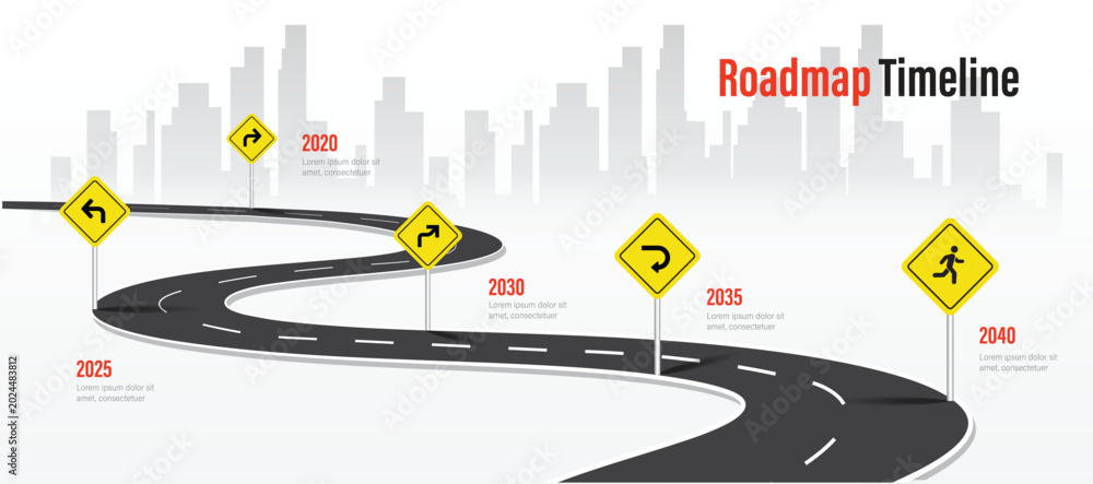 © Syntro - Modern business road map timeline Infographic with city abstract background. Milestone process diagram for digital marketing data presentation vector. © Syntro - Modern business road map timeline Infographic with city abstract background. Milestone process diagram for digital marketing data presentation vector.