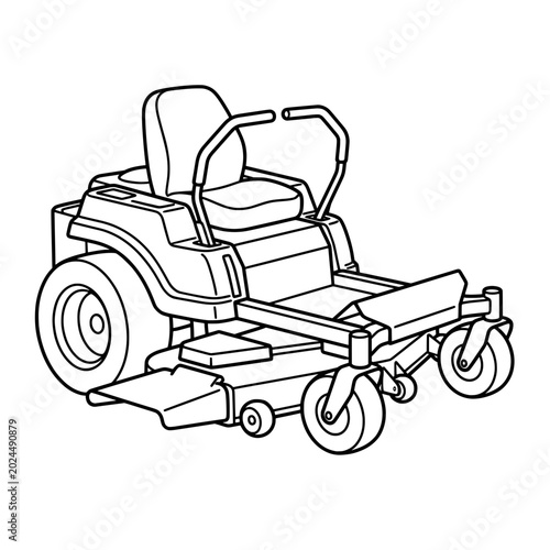 zero turn lawn mower outline 