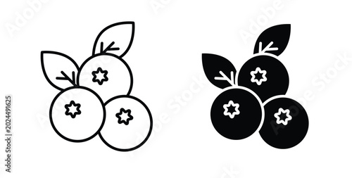 Foto Berry icon vector art set