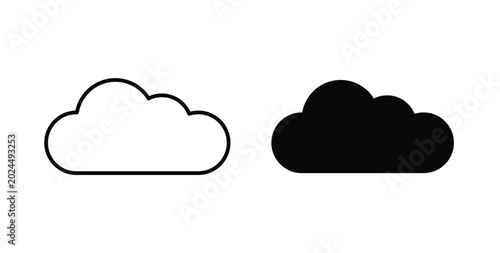 Cloud icon vector art set