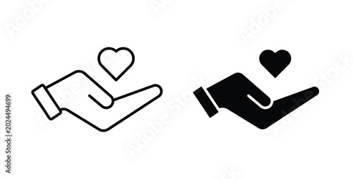 Bild auf Leinwand Donate icon vector art set