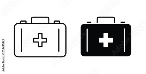 First aid icon vector art set