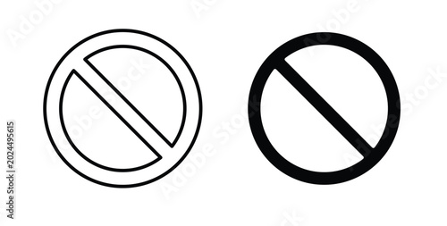 Tableau sur toile Forbidden icon vector art set