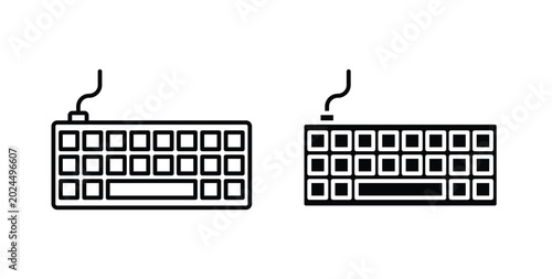 Foto Keyboard icon vector art set