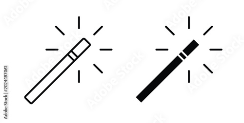Fotografi Magic icon vector art set