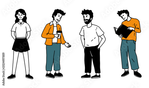 people model lifestyle flat illustration