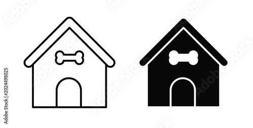 Fotografie Pet house icon vector art set