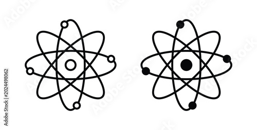 Cuadro en lienzo Physics icon vector art set
