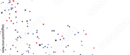 Colorful star confetti on transparent background vector illustration