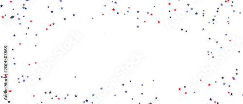Colorful star confetti on transparent background vector illustration