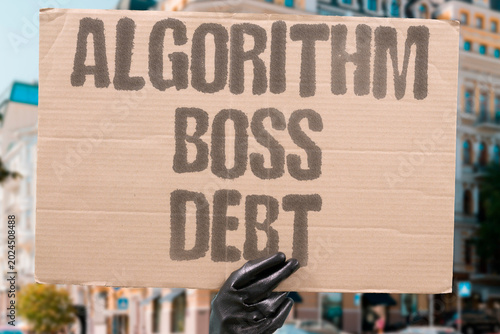 Vászonkép "Algorithm Boss Debt" The same architecture shapes what children see adults owe and voters believe