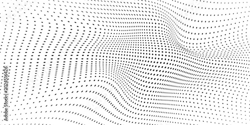 Obraz na płótnie Set of halftone dots gradient pattern texture isolated on white background