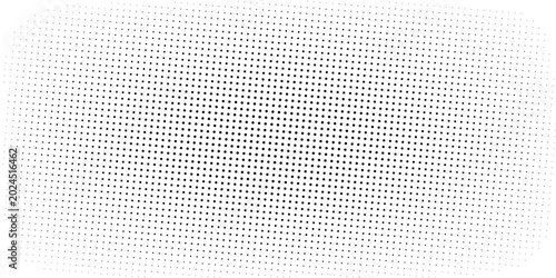Quadro su tela Set of halftone dots gradient pattern texture isolated on white background