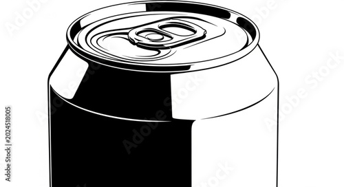 Close-up of a Soda Can with Pull Tab.